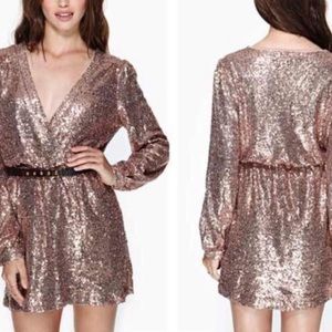 Rose gold formal dress